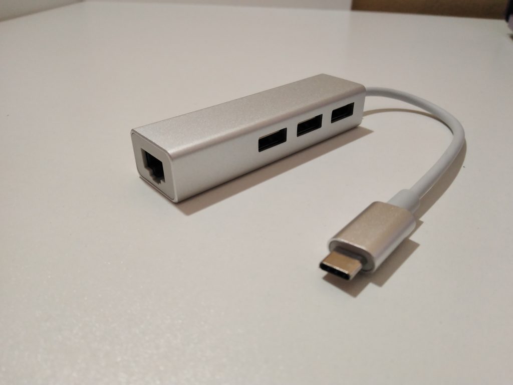 c022 Hub Tipo C A Para Conectar Cable De Red Mas 3 Usb Shopec Importamos