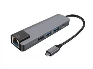 Hub tipo c, HDMI, Ethernet, usb 3.0, Tipo c de carga 5 en 1