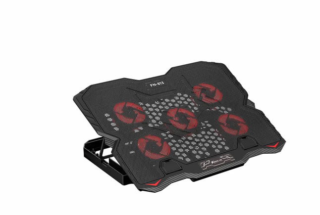 Base de enfriamiento Xtrike Me FN-813 para laptop, 5 ventiladores, soporte para celular - Imagen 2
