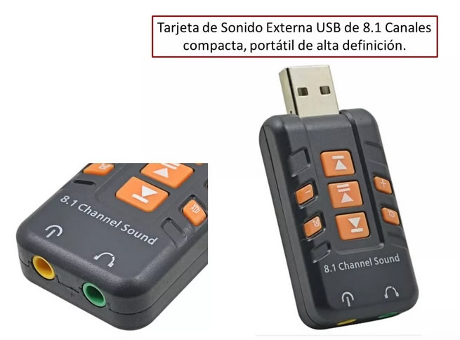 Tarjeta de Sonido Externa USB Virtual 8.1 - Imagen 3