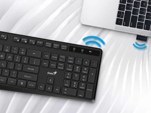 Teclado Wireless inalámbrico Genius KB-7200 Indicador de batería