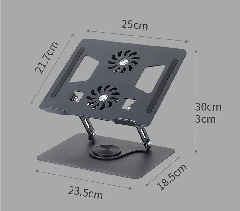 Soportes para Laptop Ajustables ¡Base Refrigerante con Ventiladores 360° de Rotación! - Imagen 2