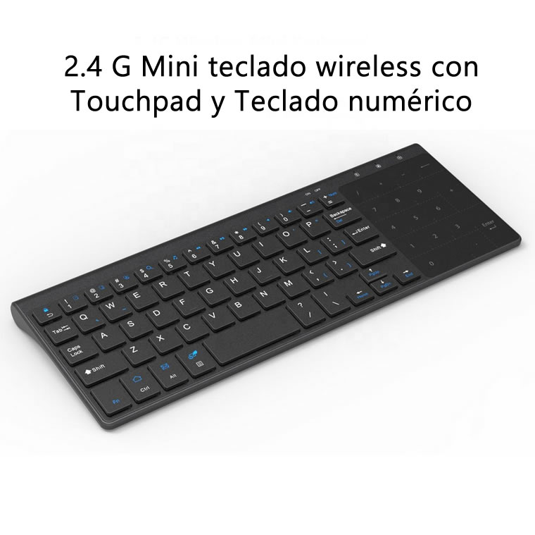 Teclado Inalámbrico + Touchpad Multifunción (59 Teclas)