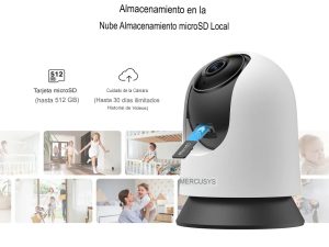 Cámara Smart Mercusys MC210 360º 2K 3MPDetección  de movimiento vista nocturna