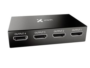 Splitter HDMI Xtech XHA-420 1x4 4K | Multiplicador HDMI de 4 Puertos