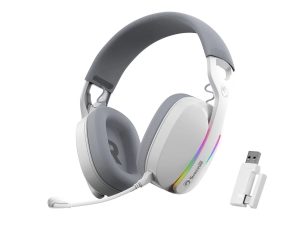 Audífonos Gamer Inalámbricos MARVO Pulz 70W WH RGB | Bluetooth 5.3 | 2.4G | USB-C