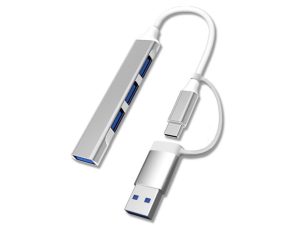 HUB USB 3.0 Tipo C a 4 Puertos USB | Adaptador para Laptop y PC