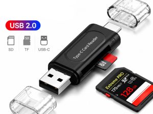 Lector de Tarjetas 4 en 1 USB-C y USB 2.0 | SD y Micro SD