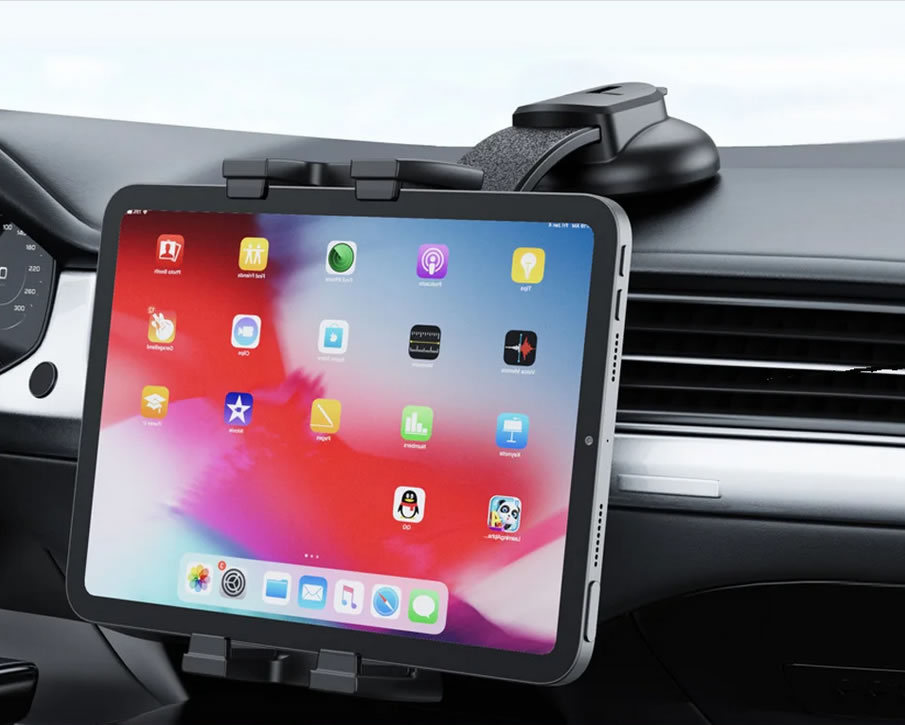 Soporte para Tablet de Auto 3 en 1 | Parabrisas, Tablero y Rejilla | 7" a 10" - Imagen 2